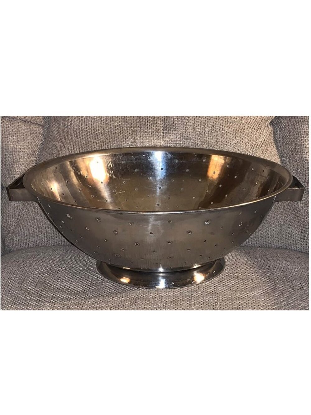 Vintage Metro Stainless Steel Colander Strainer 13" (Made in Korea)